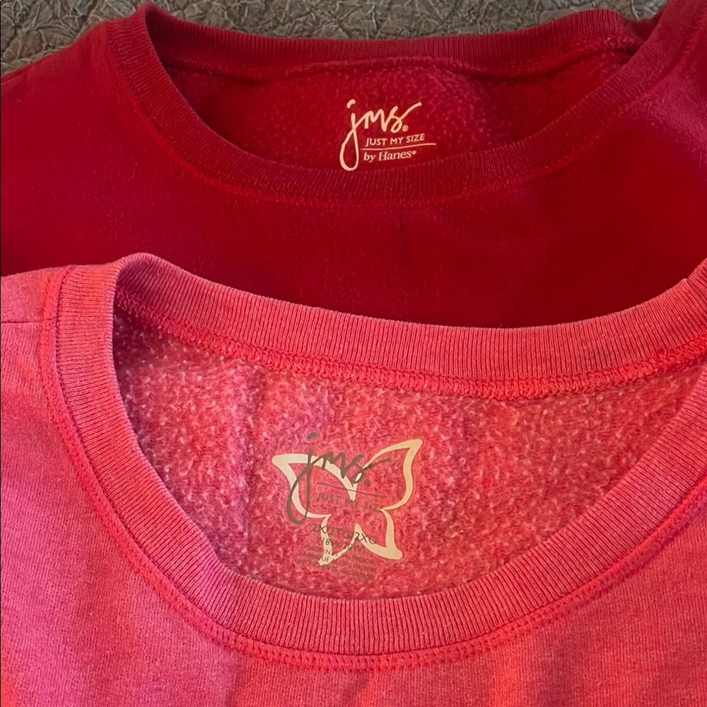 JMS Red and Pink Sweatshirts